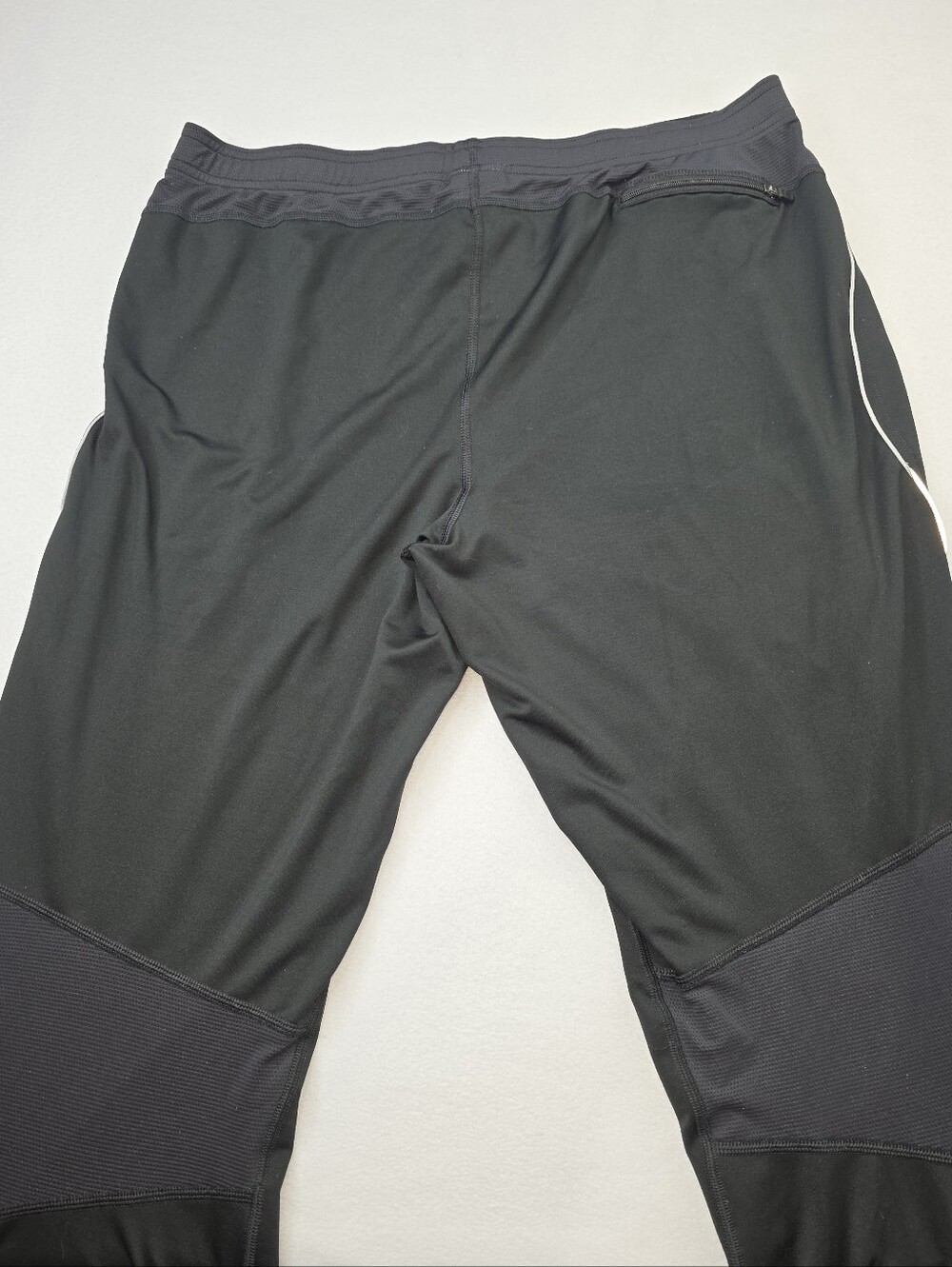 adidas Men's Athletic Joggers Black with White Trim Size Large Lightweight 3759 - Picture 8 of 9